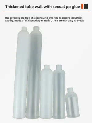 [Dispensing Cartridge] 2.5/6/8/12 OZ Syringe Barrel Inner Tube with Piston Plunger for Industrial Adhesive Glue Dispensing Kit