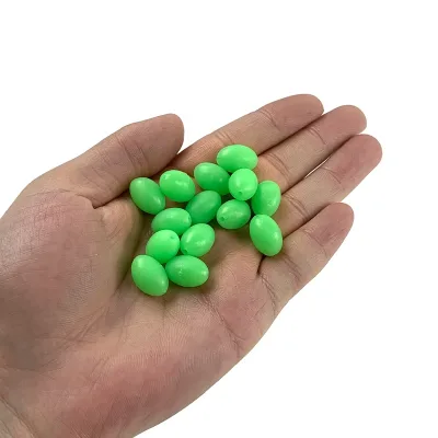 Fishing Hard Plastic Space Beans for Shrimp Lure SABIKI Rigs Soft Oval Luminous Bait Beads Fishing Accessories Fishing Bead