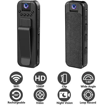 Full HD Mini Camera for Night Vision Security Video Recorder Back Clip MD14-L7 Action Sport Wifi Body CMOS MicroSD Support