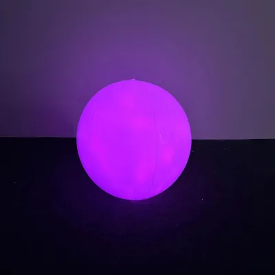 LED Beach Balls Glow in Dark Party Supplies, Inflatable Light up Ballon 40cm Floating Pool Light with Remote 16 Color 4 Mode