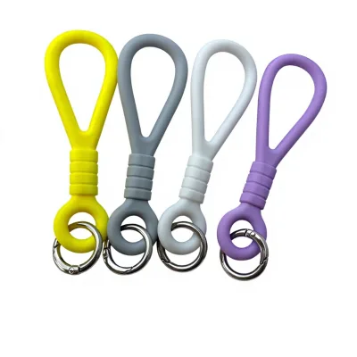 Factory Wholesale Silicone Rubber Universal Model Cup Lanyard Elastic Cup Coffee Mug Carry Strap Car Key Charm Water Bottle