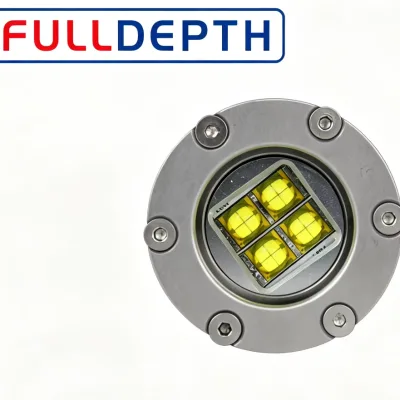FD-LL-052 5000 Lumen Compact Subsea Light 50W 300m Depth Underwater LED Light PWM RS485 Dimming for ROV AUV