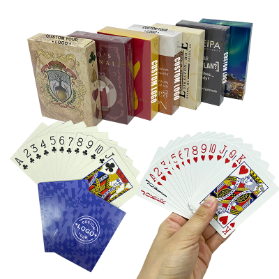 Custom Paper Playing Cards Waterproof Printed Playing Card With Box Front and Back 54 Poker Game Cards