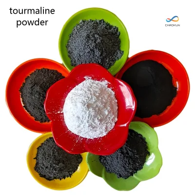 White Black Tourmaline Powder for Coating Tourmaline Powder for Textile Cosmetic Grade Good Absorption Tourmaline Mineral Powder