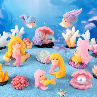 Environment Colorful Coral Reef Set Eco-friendly Natural Resin Aquarium Decorations Fish Tank Ornament