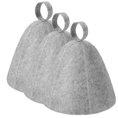 Custom logo Wool Felt Sauna Cap Russian Cap Unisex Steam Bath Sauna Accessories Sauna Hat