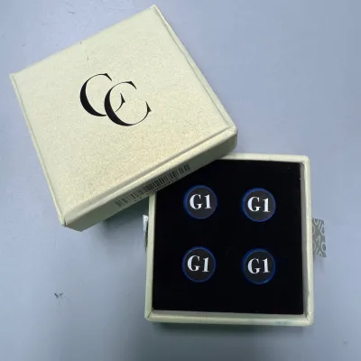 CC Leather Genuine British Pool Cue Tip Small Deep Blue 11mm Soft & Firm for Pool Snooker & Table Tennis Training & Competition