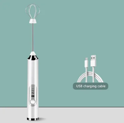 White Color USB Charging Milk Frother Electric Coffee Frother