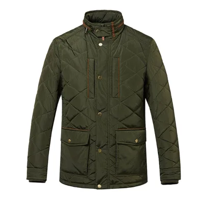 Wholesale Custom Men's Outdoor Polyester Jackets, Puffer Quilted Coats