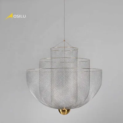 Post Modern Light Luxury Grid Art Dining Room Living Room Designer Model Dining Room Fashion Villa Chandelier