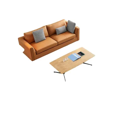 Modular Leather Office Sofa Customizable Colors Factory Direct Price, Ideal for Commercial Spaces Easy to Clean Straight Sofa