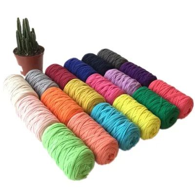 Factory Wholesale Fancy T Shirt Yarn Crochet Yarn for Hand Bag Knitting Zpagetti Spaghetti Yarn