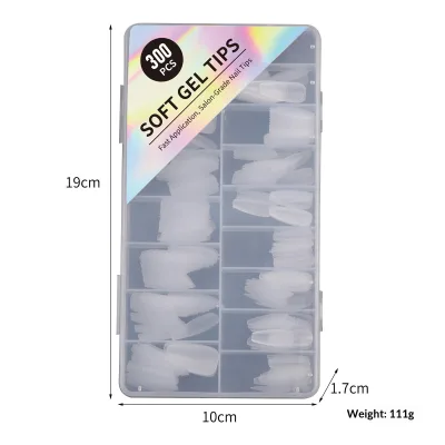Cross-border Ultra-thin Seamless Frosted French Style Starry Sky Pattern Nail Tips No Need File Water Drop Almond Nails