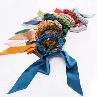 Protect Hair Silk Hair Scrunchies Bow 100%  Silk Scrunchies Own Design Silk Hair Ties