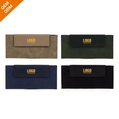 Custom Glasses case Elegant Velvet Sunglasses Brown logo Custom case for Glasses