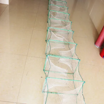 Fishing Net Shrimp Cage Portable Lobster Cage Foldable Crab Fish Crayfish Catcher Trap Fishing Network Trap