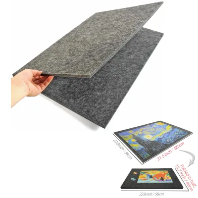 Portable Puzzle Pad Foldable Puzzle Board Felt Mat for up to 1000 Pieces of Jigsaw Puzzle for Easy Storage