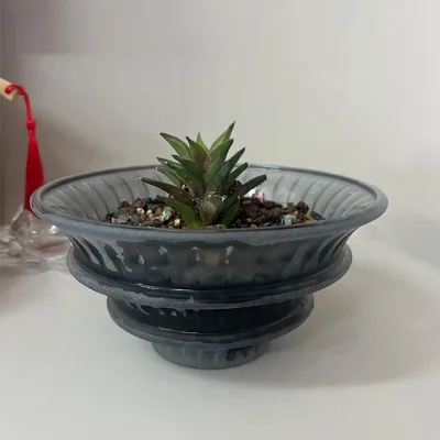 Popular Selling Bulk Wholesale Bohemian Crystal Glass Plant Pot Style Handmade Eco-Friendly Durable 500ml Flower Bowl Tabletop