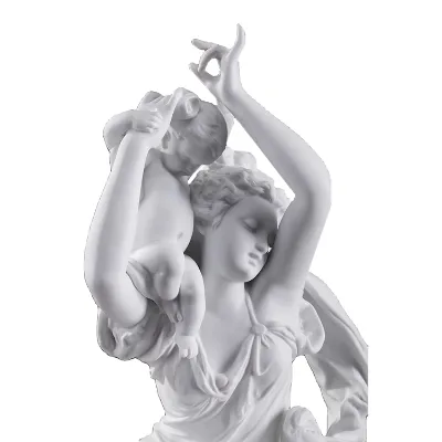 Elegant Traditional Marble Sculpture-Handcrafted Little Angelic Female Figure for Hotel Decoration Durable