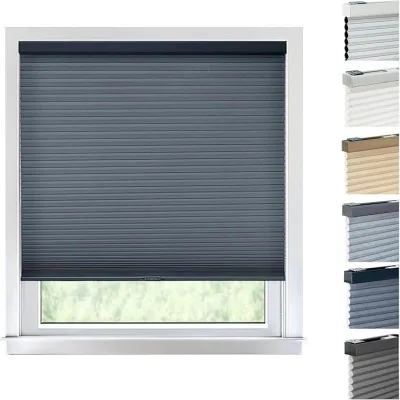 Modern Design Factory Supply Customized Plain Blackout Built-In Manual Spring Control Easy Install Honeycomb Blinds for Everyday