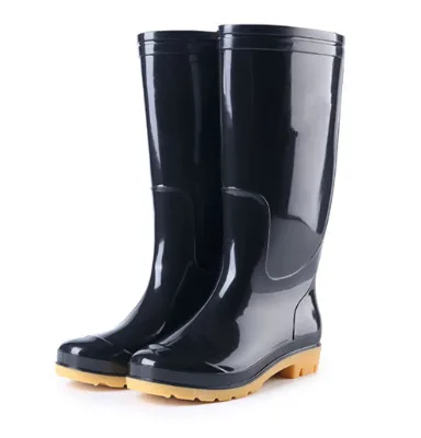 Knee High Waterproof PVC Men Wellington Rain Boots