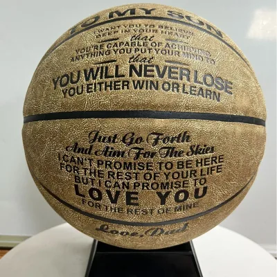 Wholesale Wear-resistant No.567 Basketball, Genuine Cowhide Basketball for Students and Adults, Customizable