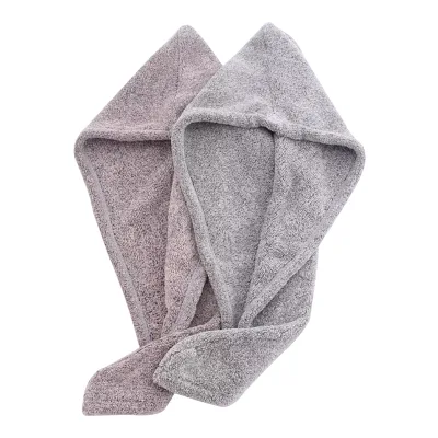 Spa Double Thick Bamboo Charcoal Microfiber Turban Hair Dressing Quick Drying Towel Wrap for Curly Hair Towel