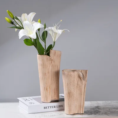 Light Luxury Ceramic Silver Dried Flower Vase for Home Guest Room Living Room Entrance Dining Table Bookcase Handicrafts