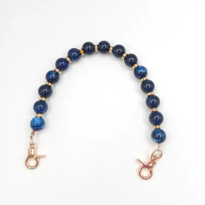 New Resin Colorful Stone Handbag Chain Replaceable Bags Belt Phone Case Hanging Chain Extension Bead Chain DIY Keychain