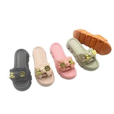 Factory Wholesale Platform Heels Non-slip Slides for Women Thick Bottoming Sandals Women 2023