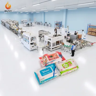 Direct Manufacturer 16 Lanes High Capacity Wet Wipes Machinery With After-sales Overseas Service