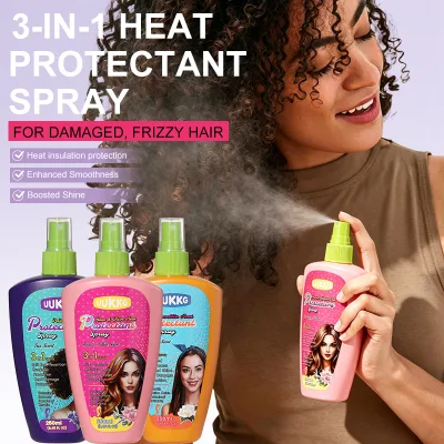 UUKKG Wholesale Heat Protectant Spray for Hair Keratin Panthenol Repair Damaged Hair Anti Frizz Lock-in-Moisture Hair Spray