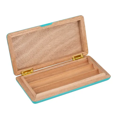 Portable Wooden Cigar Box with Removable Tray Lacquer Technics for 3 Cigars Shenzhen Manufacturer