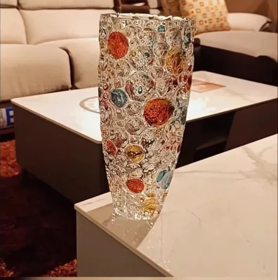 Hand-Drawn Colored Glass Cup Creative Crash Color Crystal Whisky & Water Cup Elegant Foreign Liquor Glassware