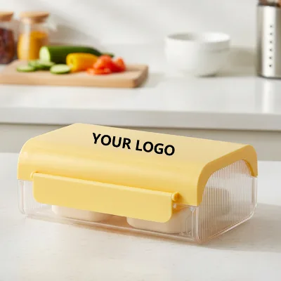 Clamshell Clasp Butter Box Portable Small Butter Refrigerator Crisper Butter Quantitative Frozen Cheese Slices Storage Boxes