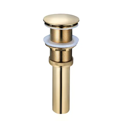 Stainless Steel Waste Pop up Waste for Basin Bathroom Sink Strainers PVD Gold Color