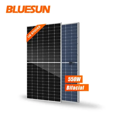 Longbeach Warehouse Solar Pv Panel Inventory 540w 550w 560w Bifacial Mono Perc Solar Module