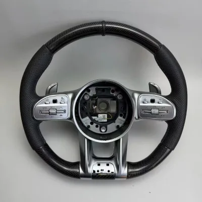 Leather Steering Wheel Suitable for Mer-cedes-Be-nzs 809 W204 W205 W211 W212 W222 GT GLE CLA E S C G ClassC63