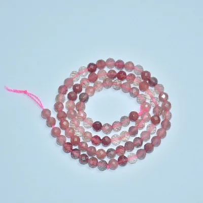 New 4mm Faceted Beads Red Andesine Beads, Sparkling Natural Crystal Beads for Jewelry Making,Wholesale DIY Chakra Healing Stones