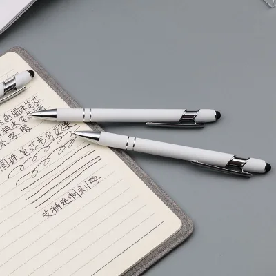 Business Gift Metal Ballpoint Pen Custom Logo Stylus Touch Screen Writing Tool Office School Promotional Pen