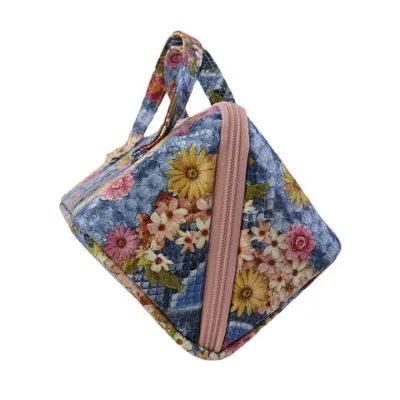 PU cosmetic bags, simple magic square shape large capactity cosmetic bag,made of PU