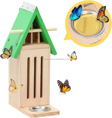 Custom Wildlife World Natural Butterfly Habitat,Butterfly House Shelter Hotel,Wood Butterfly House for Outside