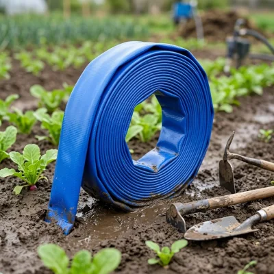 Goldsione PLFT 2PVC Lay Flat Agricultural Water Hose 50/100m Length International Standard for Farm Garden Use
