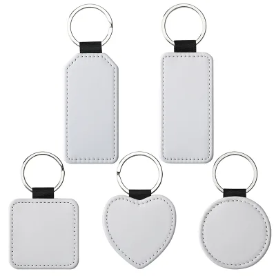 Hot Sales Blanks Sublimation White Fabric Keychain Heat Transfer Photo Double Sides Printing Keychains Gift