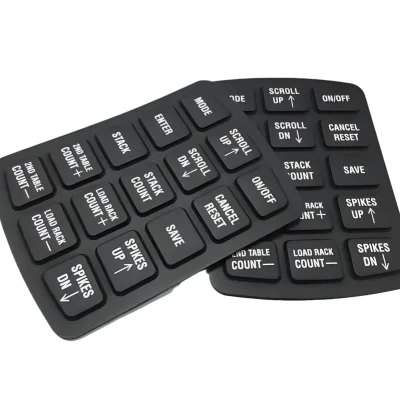 High-Durability Keymat Laser-Etched Silicone Rubber Button Keypad with Embossed High Quality Buttons