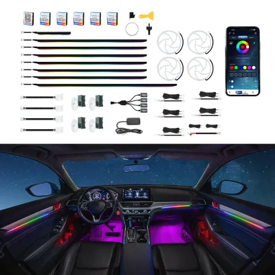 Customizable Options K4S Atmosphere Car Lighting System Automatic Mood Lighting APP+Switch+Voice Control