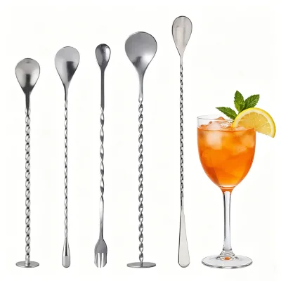 Professional Bartender Bar Spoon Stainless Steel Cocktail Stirring Spoon for Restaurant Bar Use