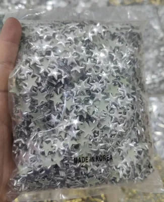Premium Silver Five Pointed Star Shaped Rhinestud Hot Fix Nailhead Studs Nailhead Hot- Fix for Fashion Garment DIY Decoration
