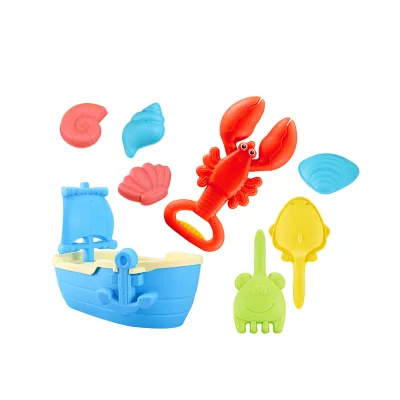 Summer 11pcs Pirate Ship Lobster Mold Beach Sand Toys Set for Kids Baby