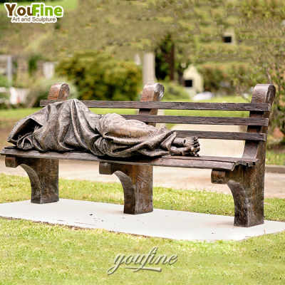 Famous Outdoor Religious Church Bronze Statue Homeless Jesus